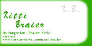 kitti braier business card